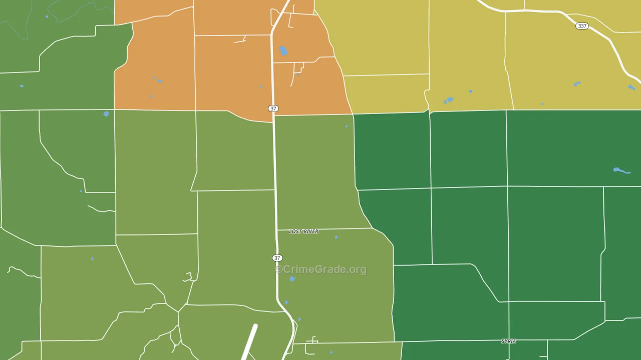 Syria, IN Map of Drug-Related Crime Rates