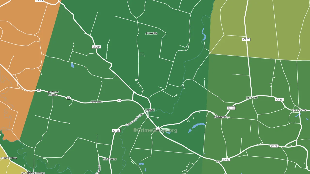 Taberg, NY Map of Drug-Related Crime Rates