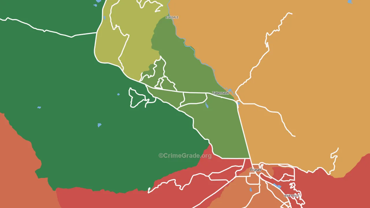 Tabernash, CO Map of Drug-Related Crime Rates