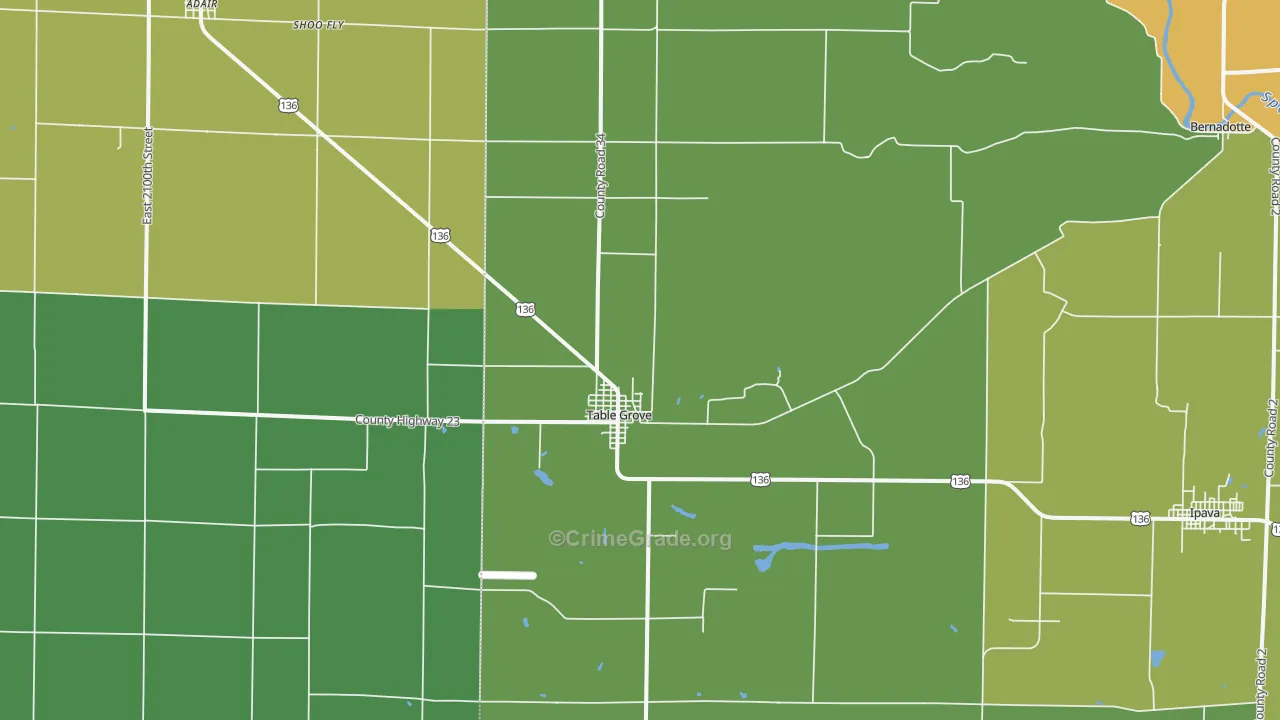 Table Grove, IL Map of Drug-Related Crime Rates