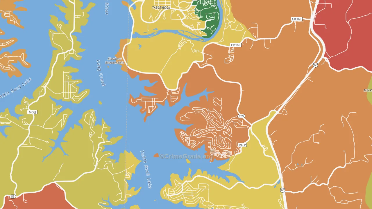 Table Rock, MO Map of Drug-Related Crime Rates