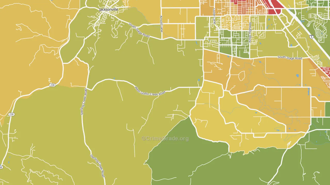 Table Rock, OR Map of Drug-Related Crime Rates