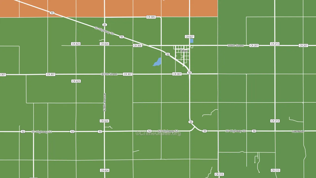Tabor, SD Map of Drug-Related Crime Rates