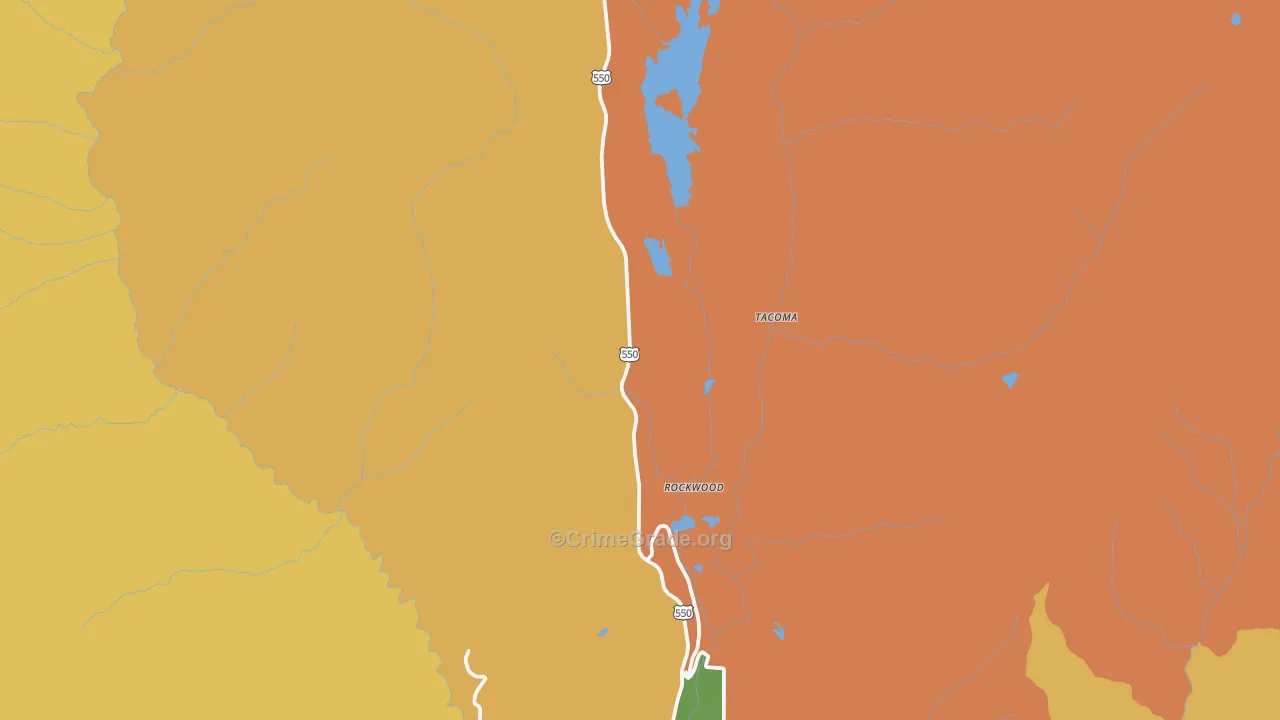 Tacoma, CO Map of Drug-Related Crime Rates