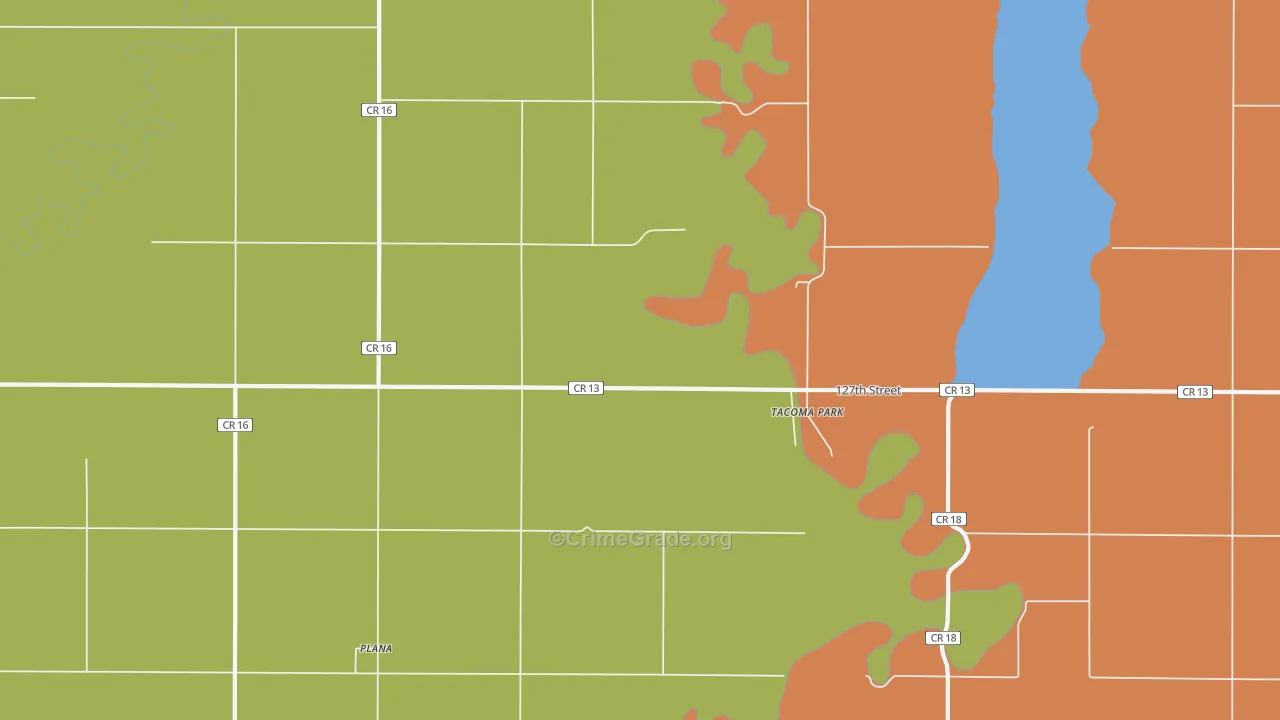 Tacoma Park, SD Map of Drug-Related Crime Rates