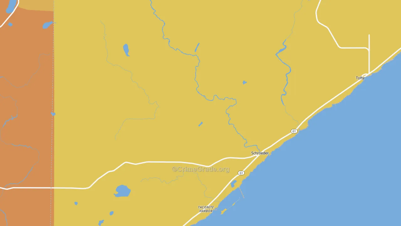 Taconite Harbor, MN Map of Drug-Related Crime Rates