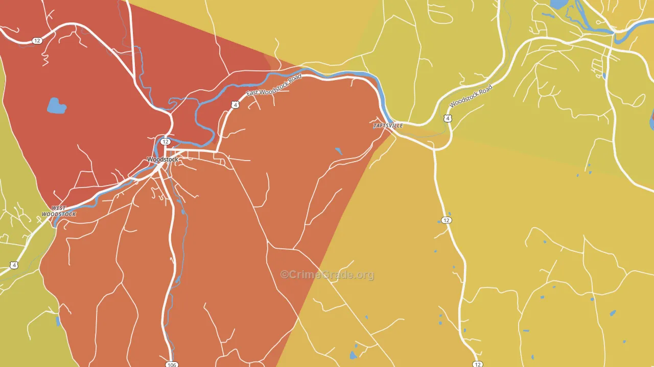 Taftsville, VT Map of Drug-Related Crime Rates
