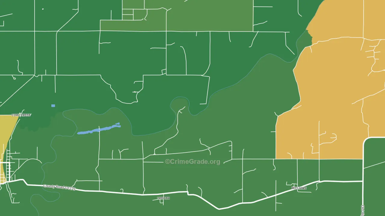 Tahona, OK Map of Drug-Related Crime Rates