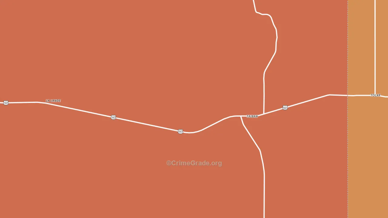 Taiban, NM Map of Drug-Related Crime Rates