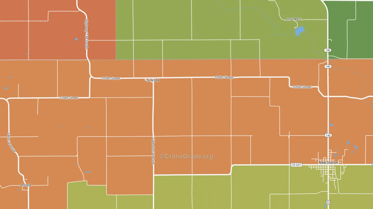 Taintor, IA Map of Drug-Related Crime Rates
