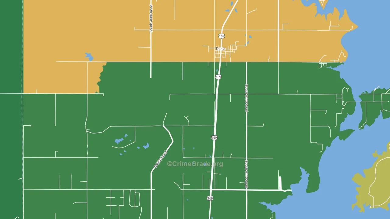 Talala, OK Map of Drug-Related Crime Rates