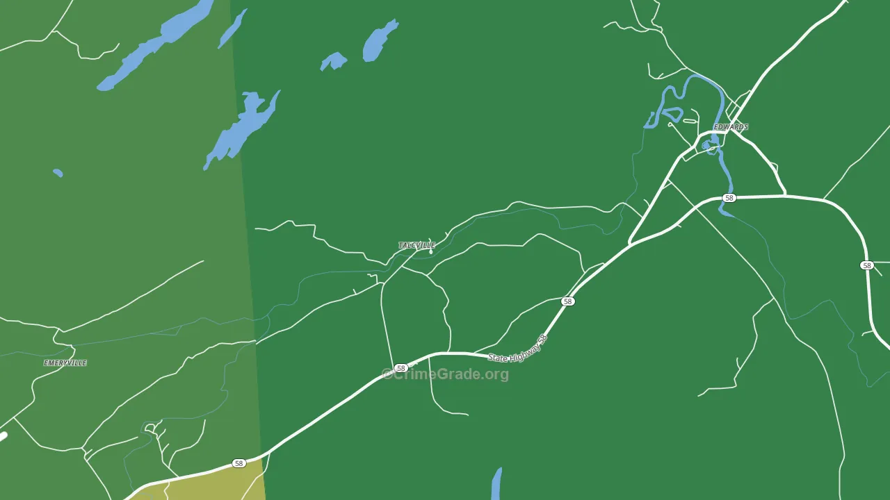 Talcville, NY Map of Drug-Related Crime Rates
