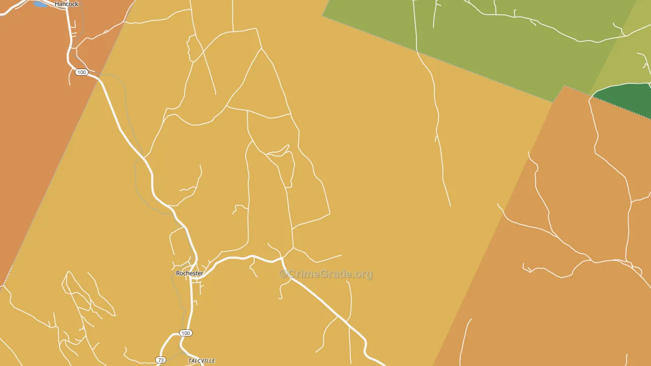 Talcville, VT Map of Drug-Related Crime Rates