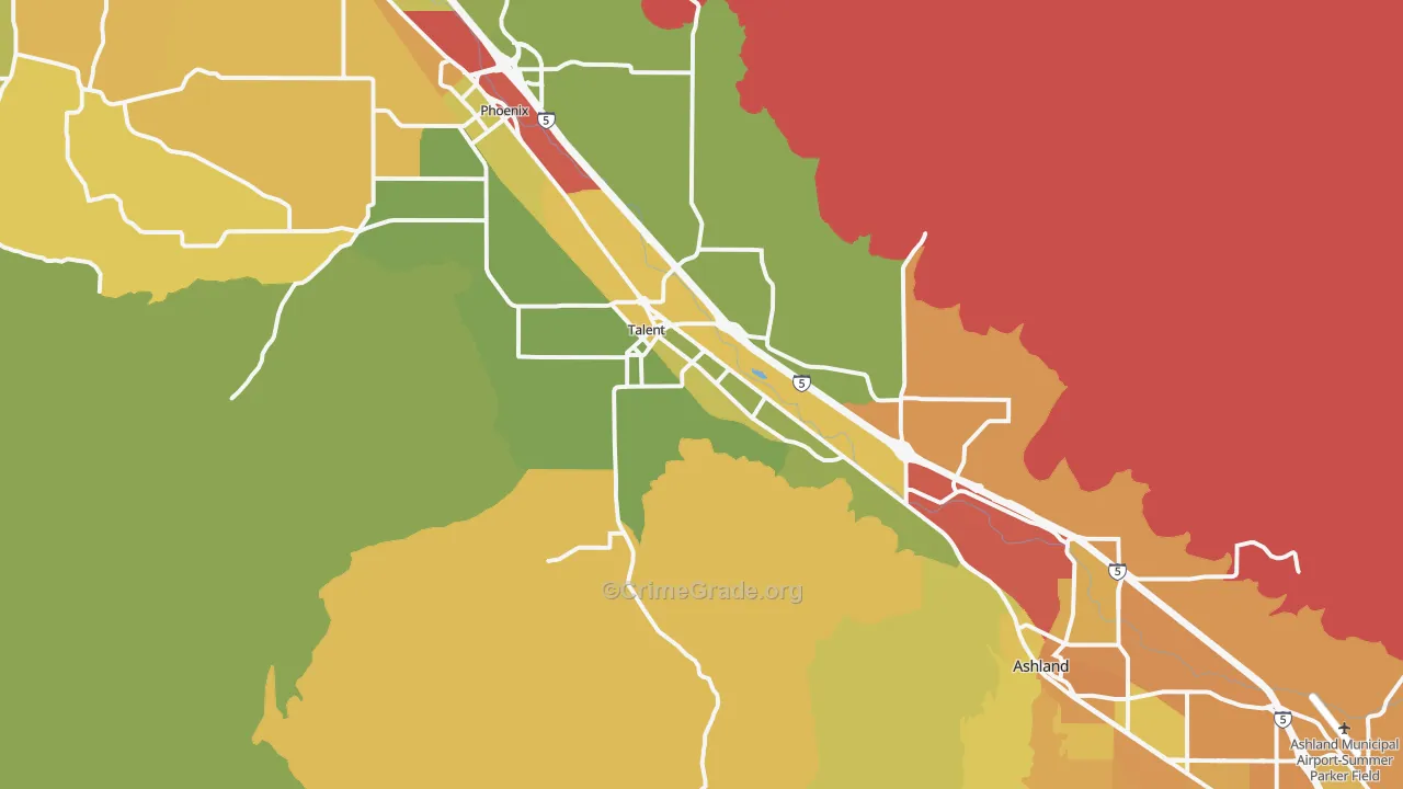 Talent, OR Map of Drug-Related Crime Rates
