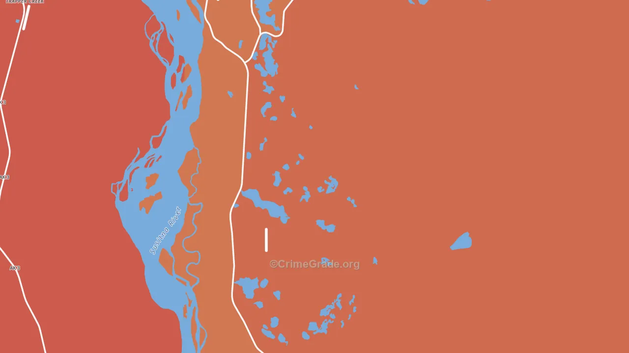 Talkeetna, AK Map of Drug-Related Crime Rates