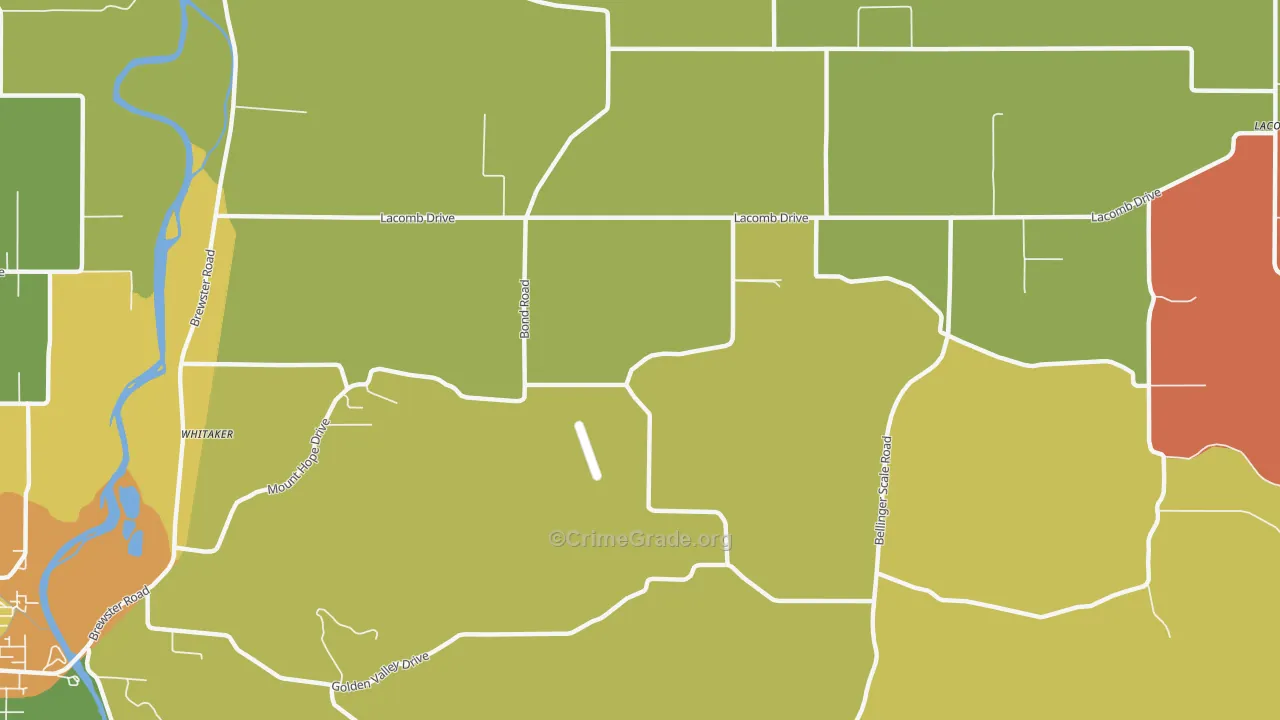 Tallman, OR Map of Drug-Related Crime Rates