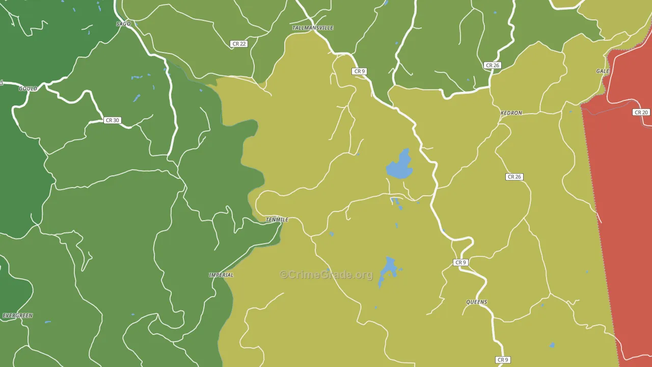 Tallmansville, WV Map of Drug-Related Crime Rates