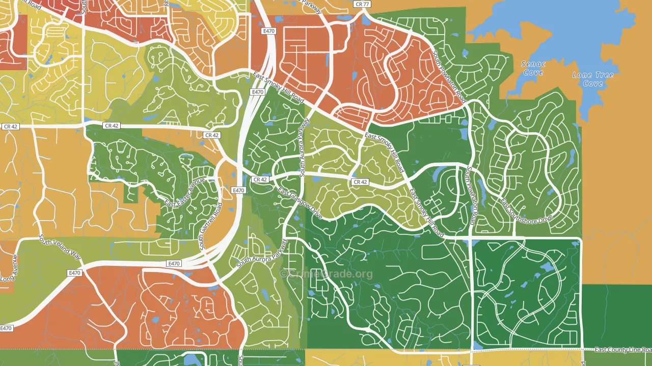 Tallyn's Reach, Aurora, CO Map of Drug-Related Crime Rates