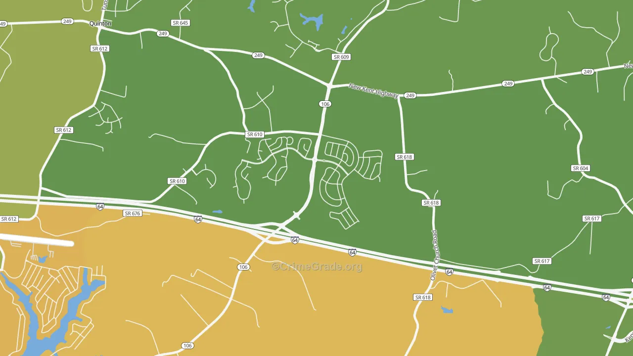 Tallysville, VA Map of Drug-Related Crime Rates