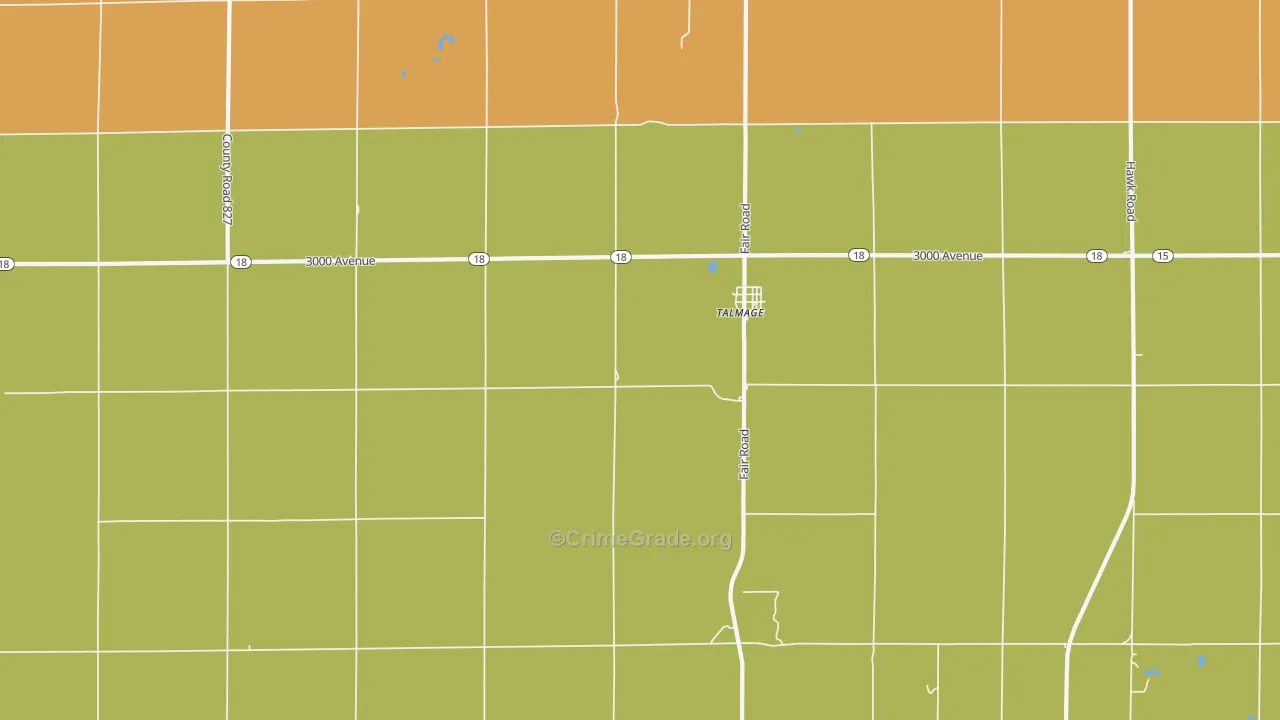 Talmage, KS Map of Drug-Related Crime Rates