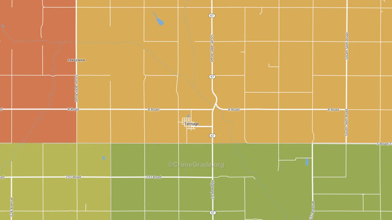Talmage, NE Map of Drug-Related Crime Rates