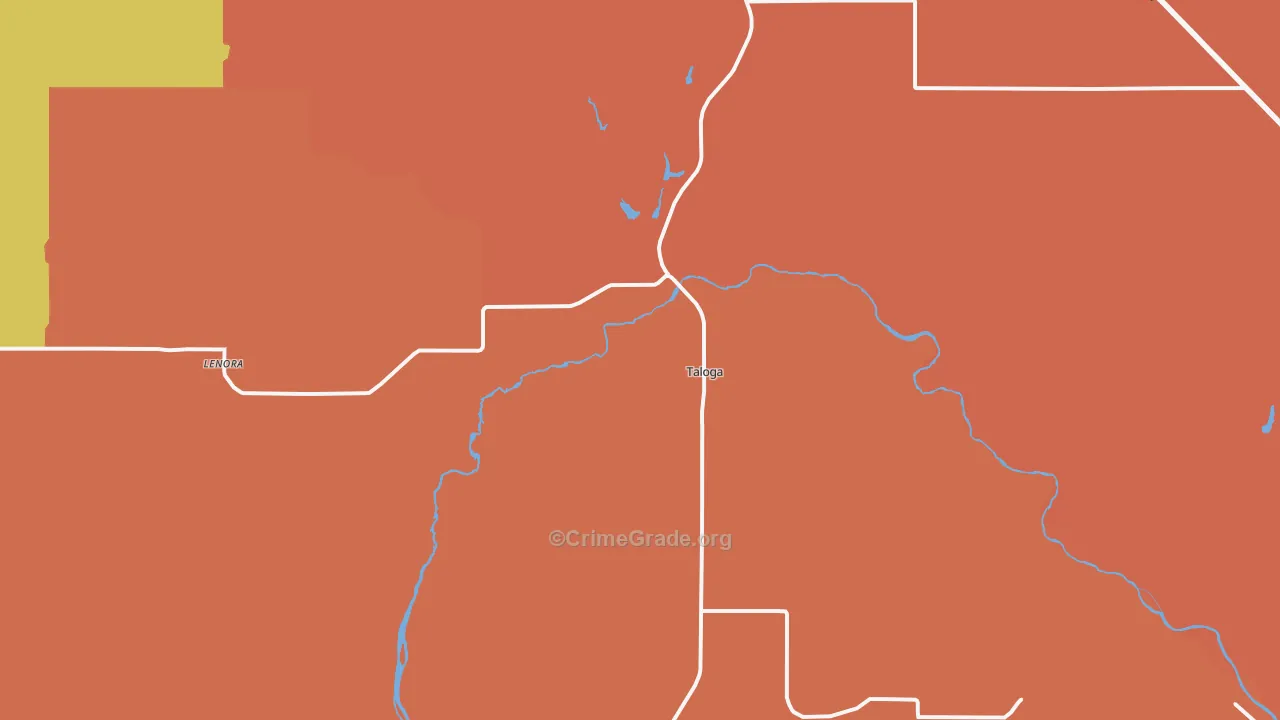 Taloga, OK Map of Drug-Related Crime Rates