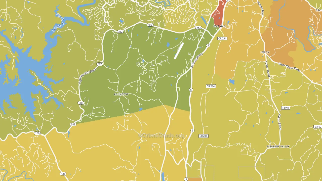 Talona, GA Map of Drug-Related Crime Rates