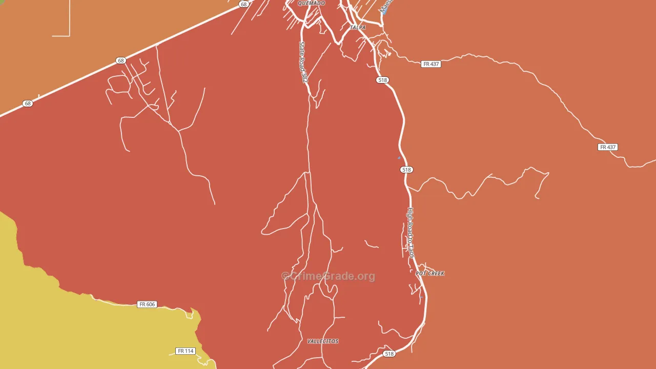 Talpa, NM Map of Drug-Related Crime Rates