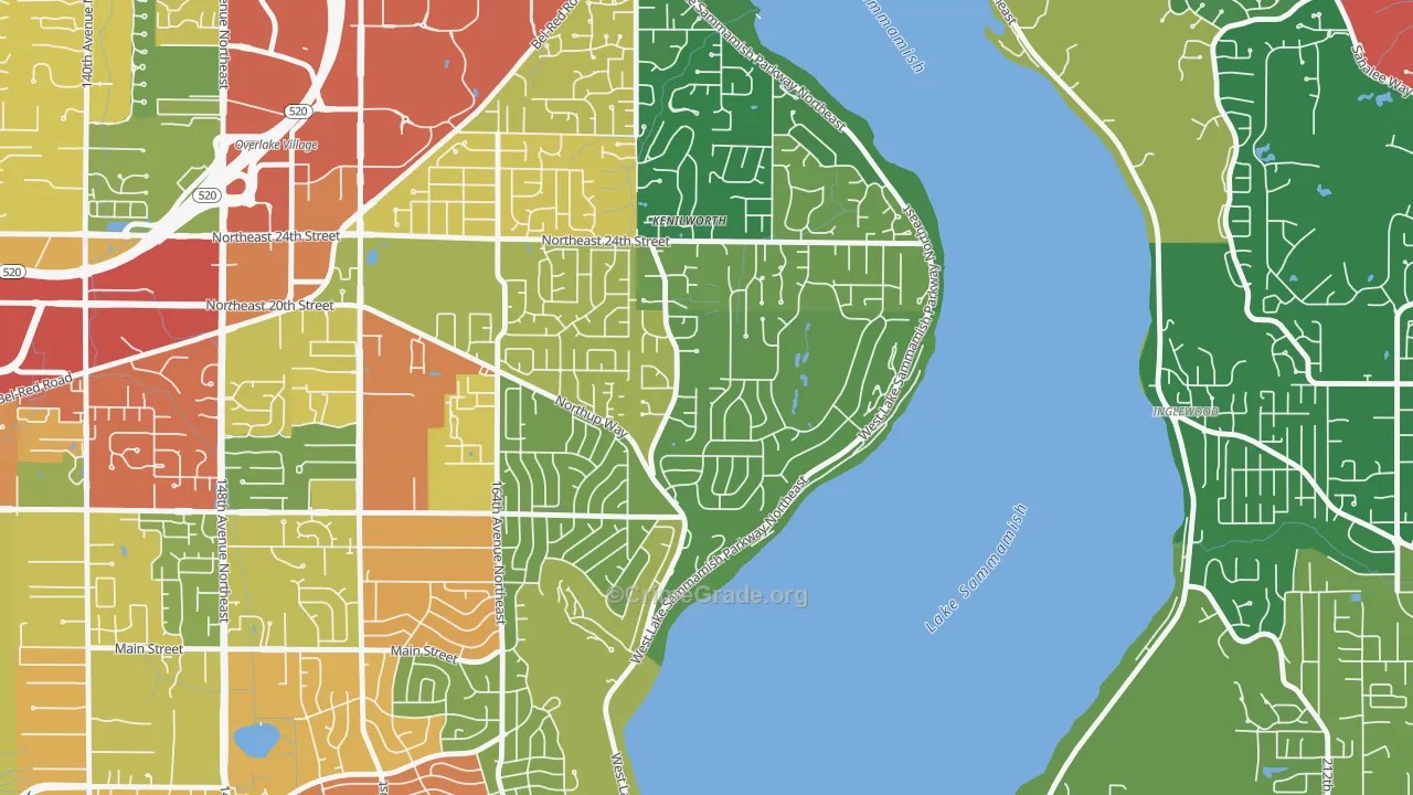 Tam O'shanter, Bellevue, WA Map of Drug-Related Crime Rates
