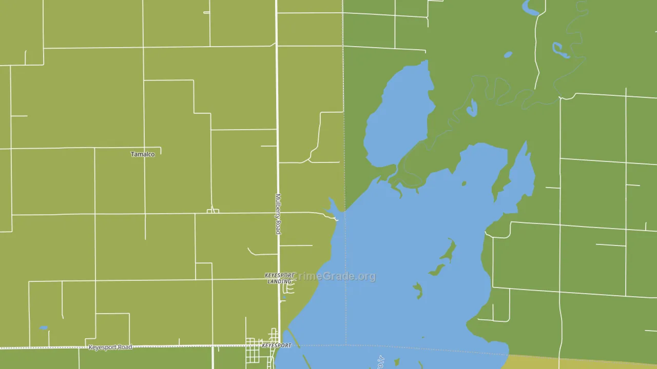 Tamalco, IL Map of Drug-Related Crime Rates