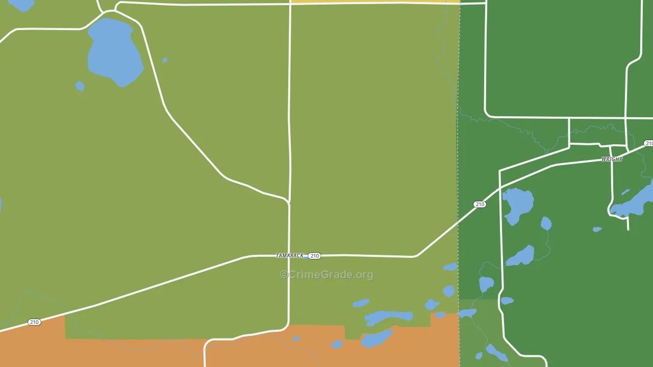 Tamarack, MN Map of Drug-Related Crime Rates