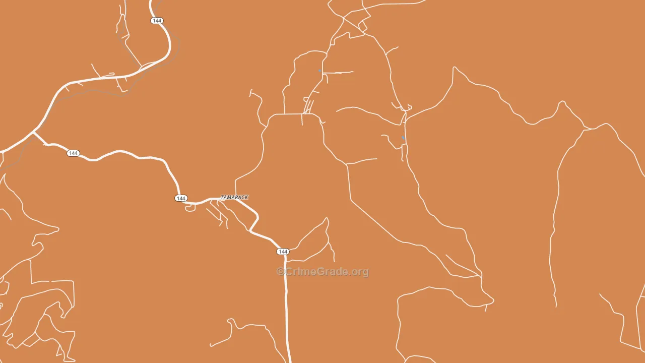 Tamarack, PA Map of Drug-Related Crime Rates