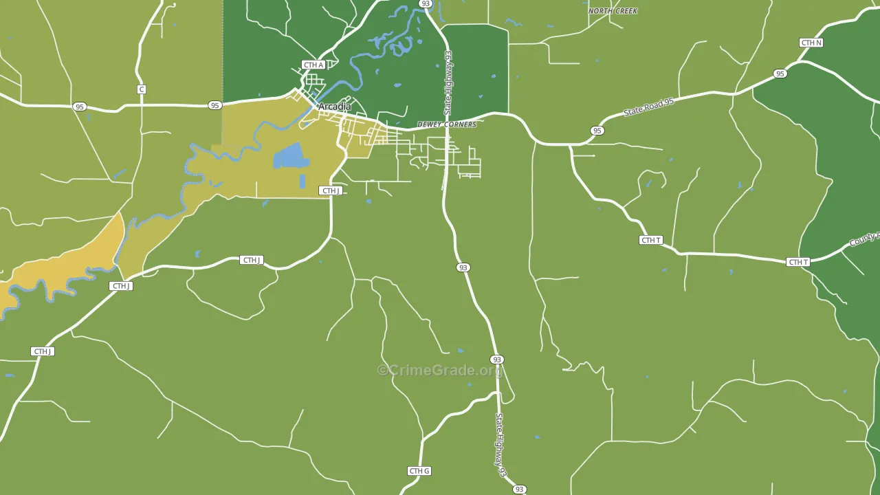 Tamarack, WI Map of Drug-Related Crime Rates