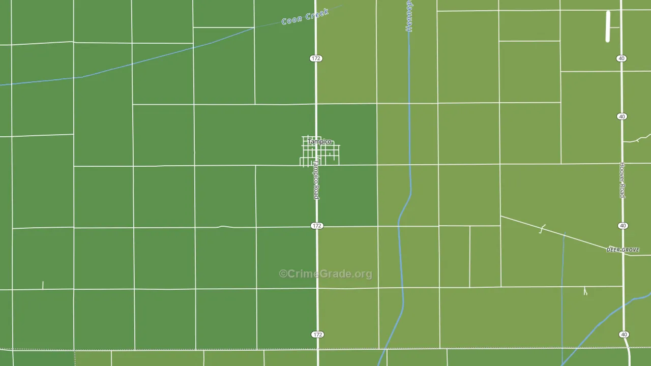 Tampico, IL Map of Drug-Related Crime Rates