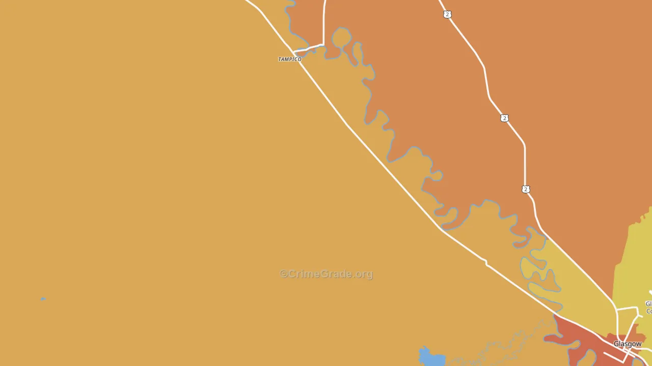 Tampico, MT Map of Drug-Related Crime Rates