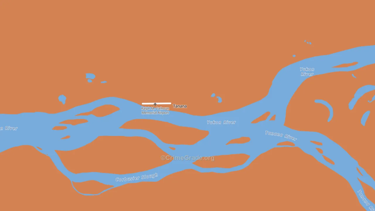 Tanana, AK Map of Drug-Related Crime Rates
