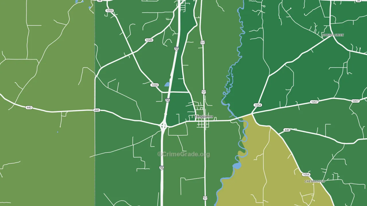 Tangipahoa, LA Map of Drug-Related Crime Rates