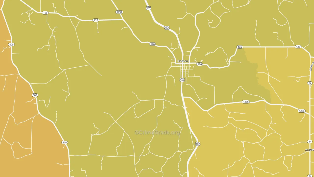 Tannehill, LA Map of Drug-Related Crime Rates