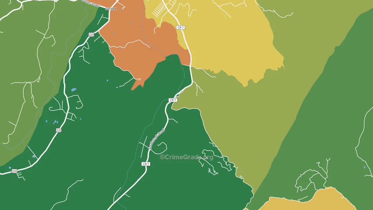 Tannery, WV Map of Drug-Related Crime Rates