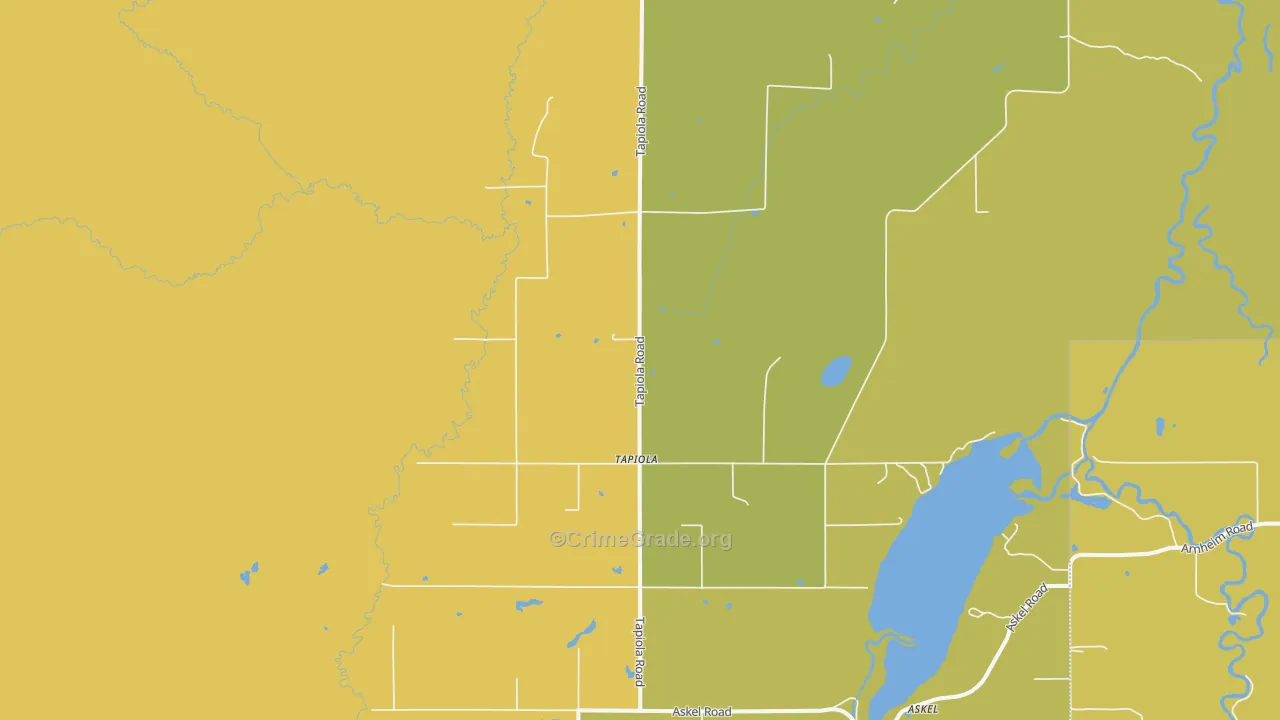 Tapiola, MI Map of Drug-Related Crime Rates
