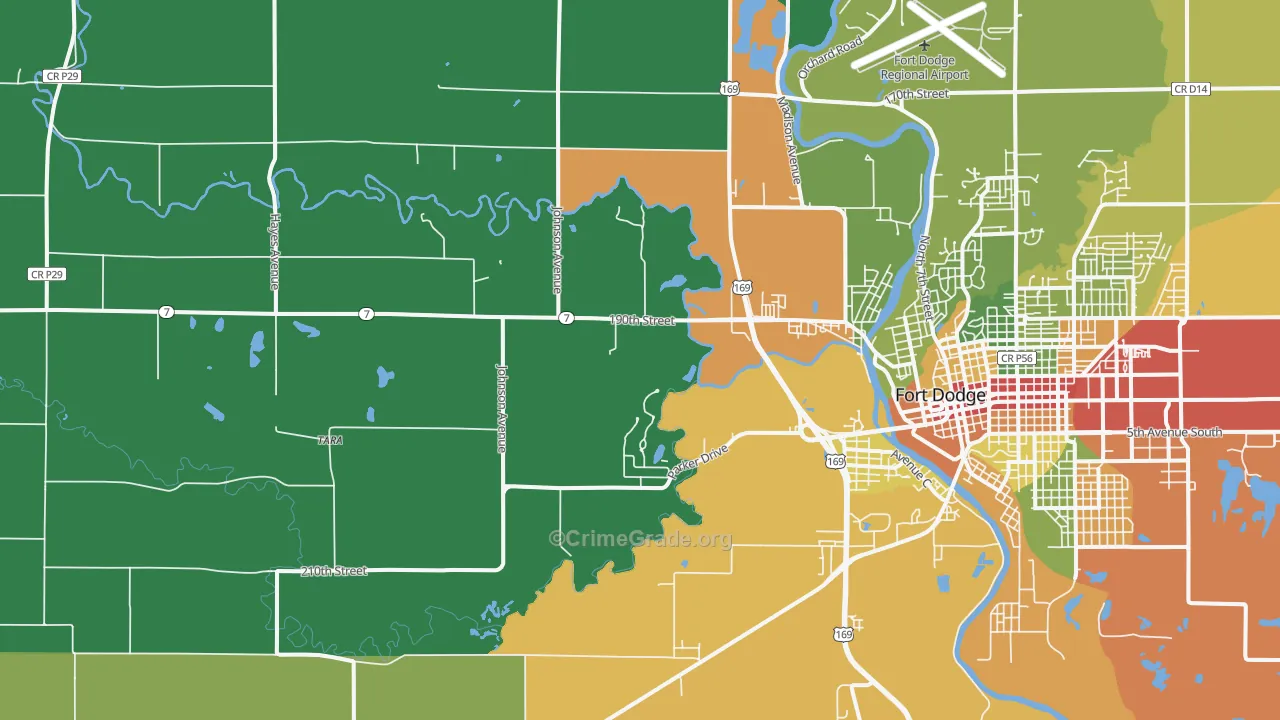 Tara, IA Map of Drug-Related Crime Rates