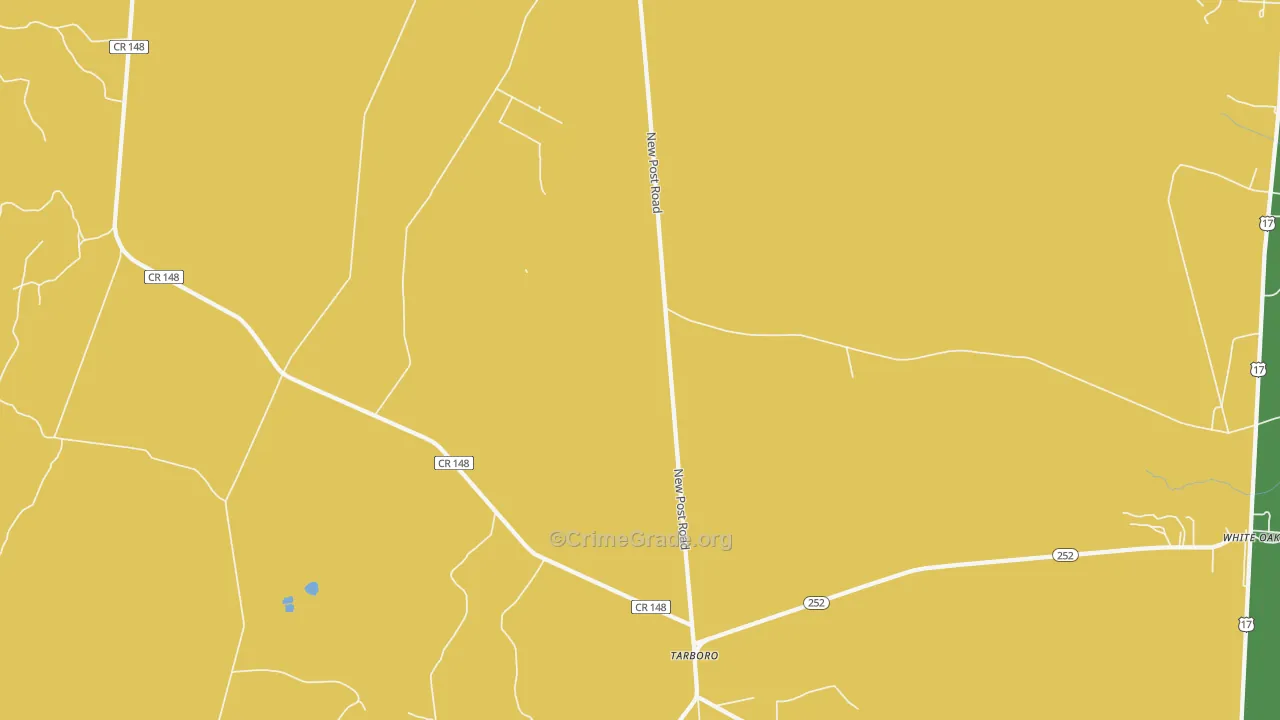 Tarboro, GA Map of Drug-Related Crime Rates