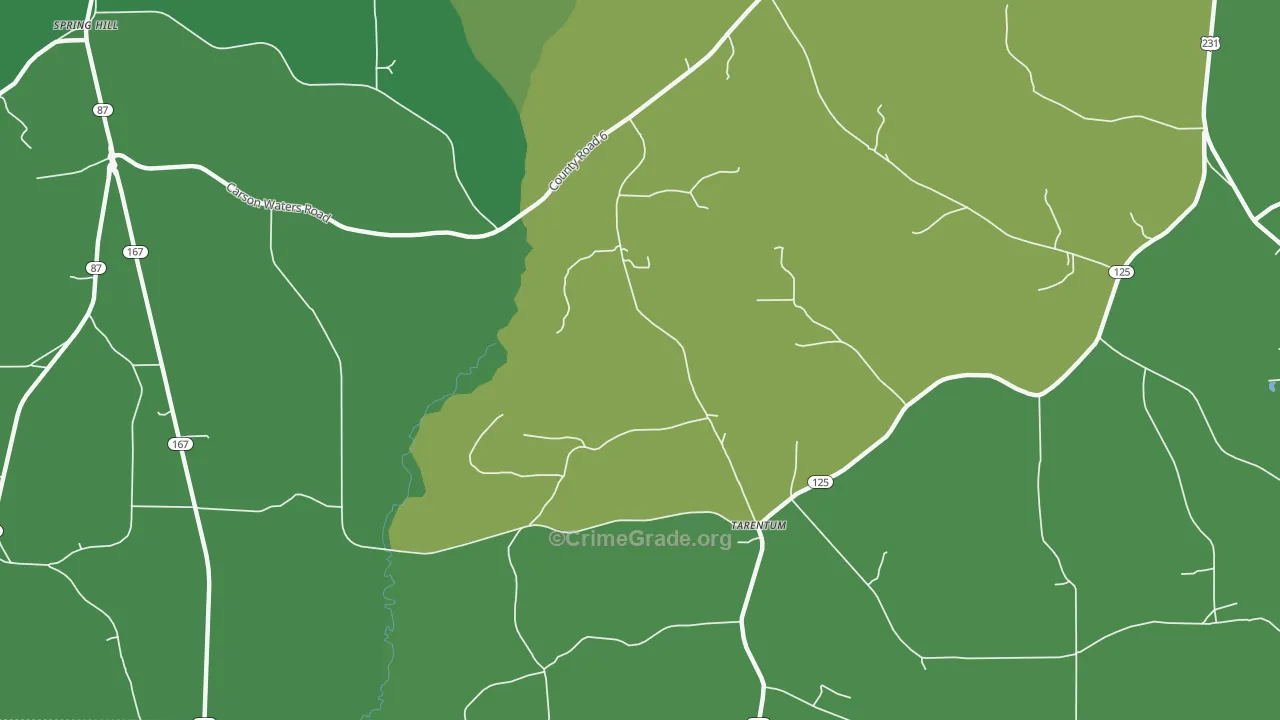 Tarentum, AL Map of Drug-Related Crime Rates