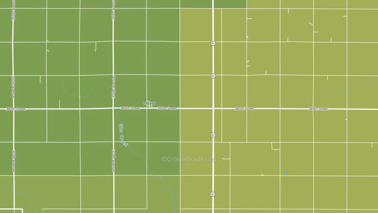 Tarnov, NE Map of Drug-Related Crime Rates