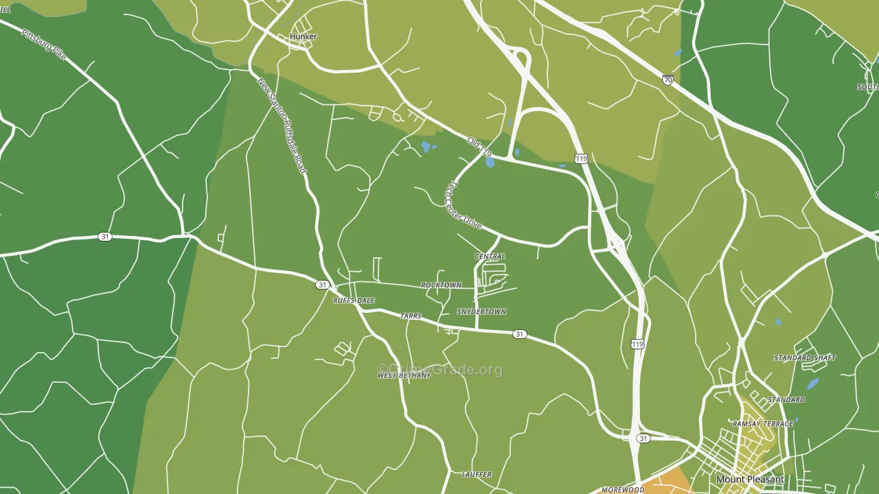 Tarrs, PA Map of Drug-Related Crime Rates