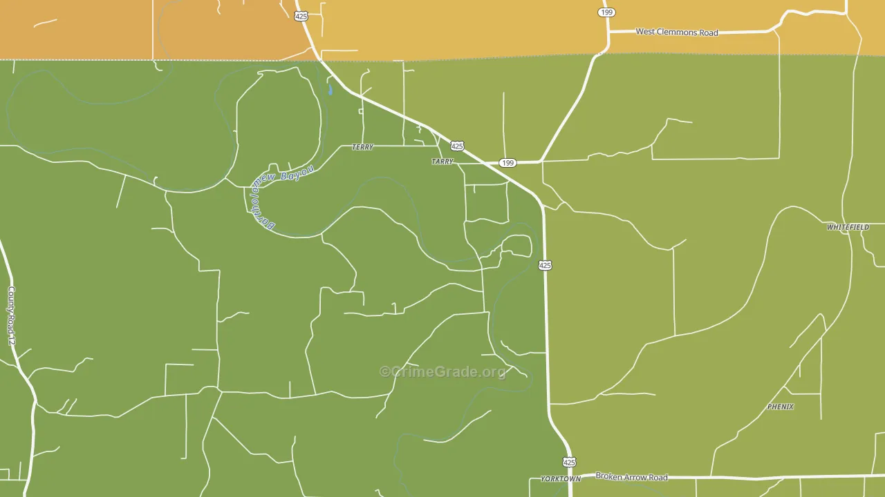 Tarry, AR Map of Drug-Related Crime Rates