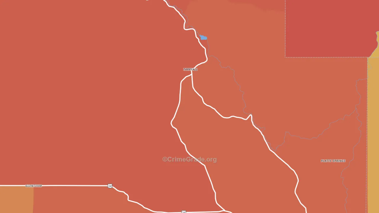 Tarryall, CO Map of Drug-Related Crime Rates