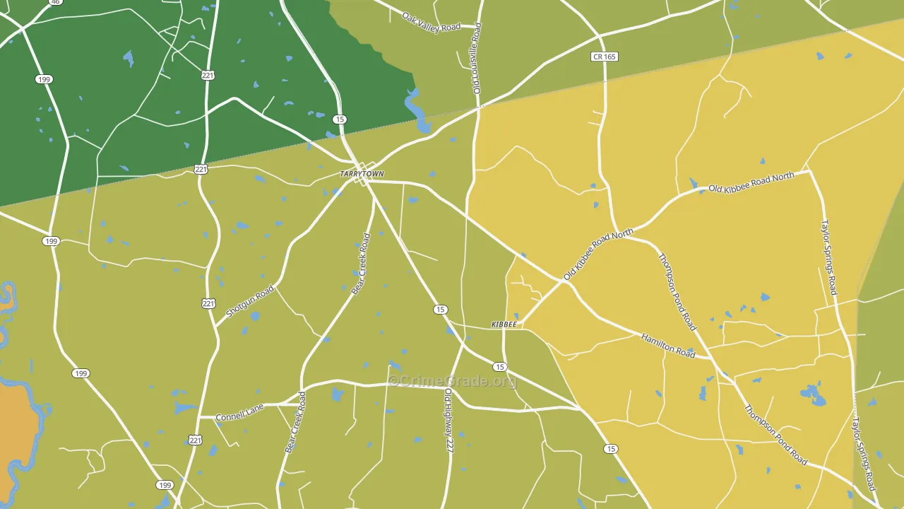 Tarrytown, GA Map of Drug-Related Crime Rates