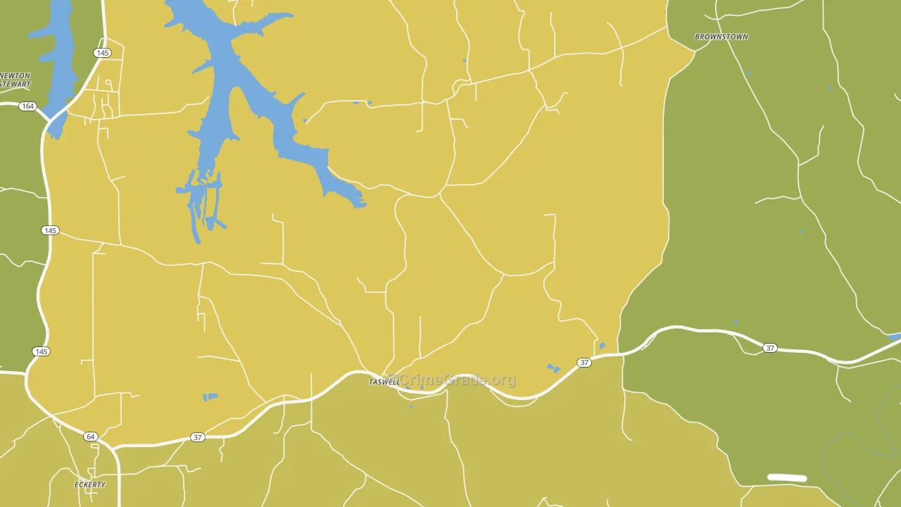 Taswell, IN Map of Drug-Related Crime Rates
