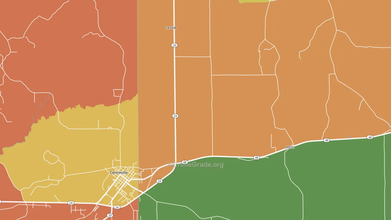Tatum, MS Map of Drug-Related Crime Rates